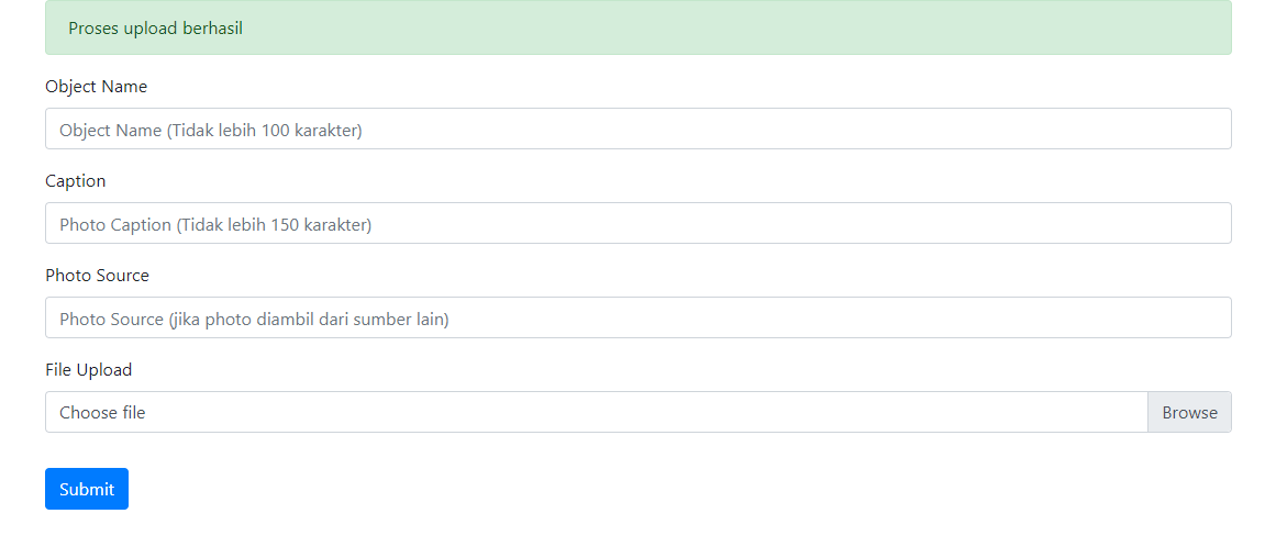 Flashdata alert proses upload data berhasil