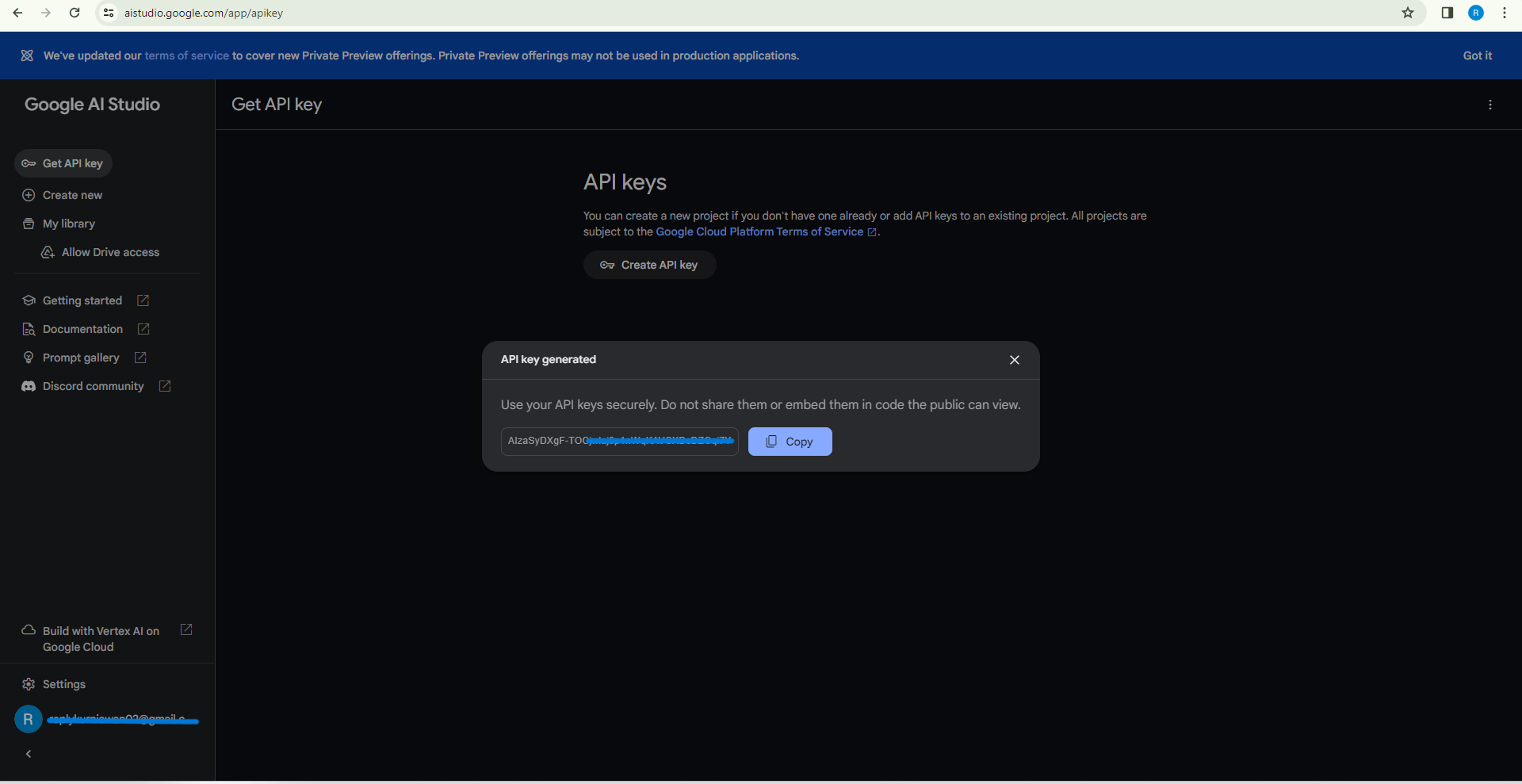 Gemini AI - Popup API Key untuk di salin [docs/kuhomi.id].