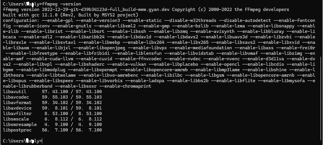 FFMPEG: Cek Versi FFMPEG [docs/kuhomi.id].