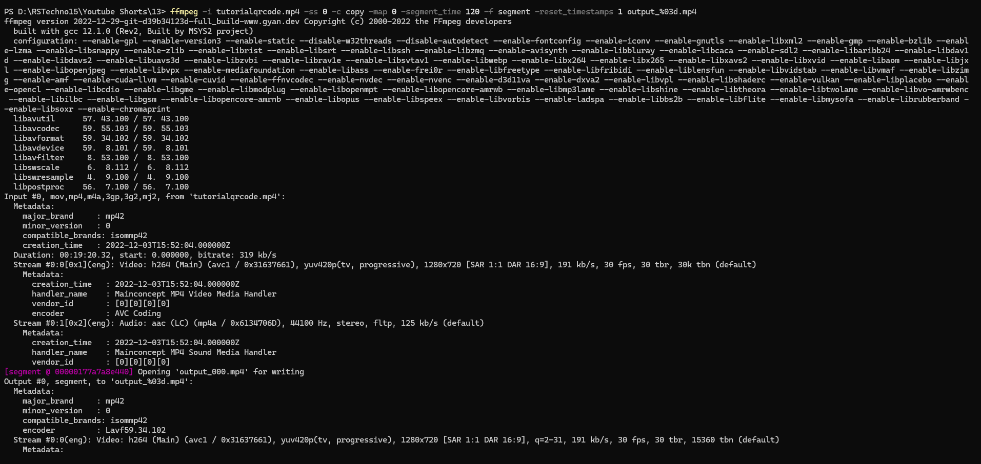 FFMPEG: Proses Potong Video Menjadi Beberapa Bagian Durasi Sama [docs/kuhomi.id].
