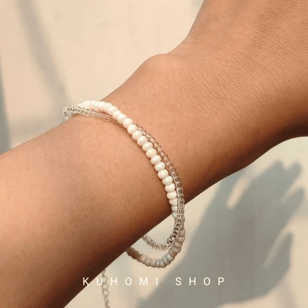 Kuhomi Shop - Double Layer Bracelet Gelang Manik Dua Lapis Premium [docs/Kuhomi Shop].
